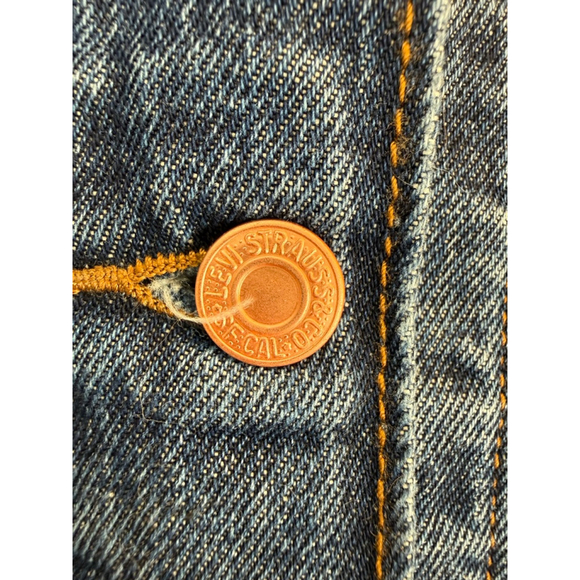 Women's Levi's '90s Trucker Jean Jacket size XL Denim Jacket NWT Dark Wash - Picture 5 of 12